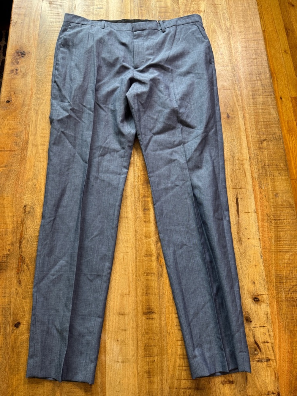 Theory Men's blue Gray grey Mayer Tailored Dress Pants trousers in Wave 38 NEW
